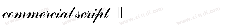 commercial script字体转换